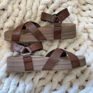 Brown Platform Sandals